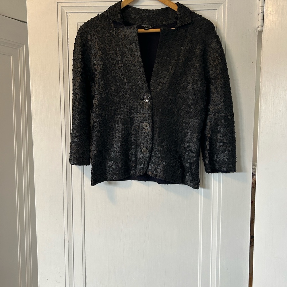 Ann Taylor Midnight Sequin Blazer